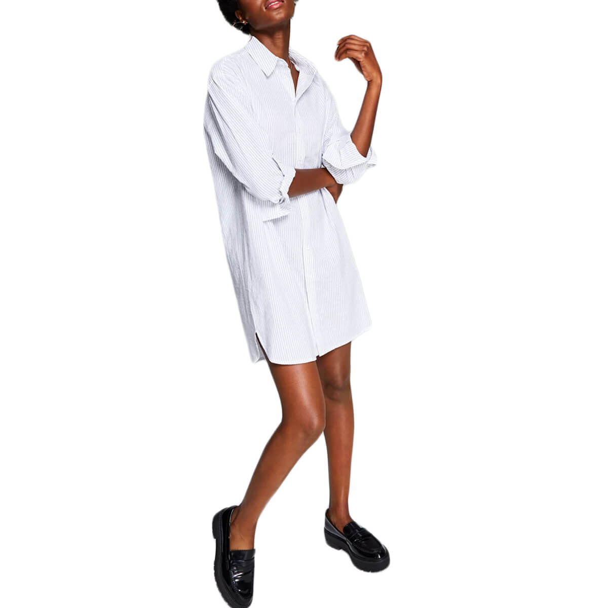 And Now This, Cotton Poplin Shirtdress, $49