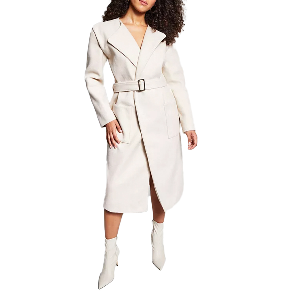 INC International Concepts, Jeannie Mai X INC Mobama Long Belted Coat, $200