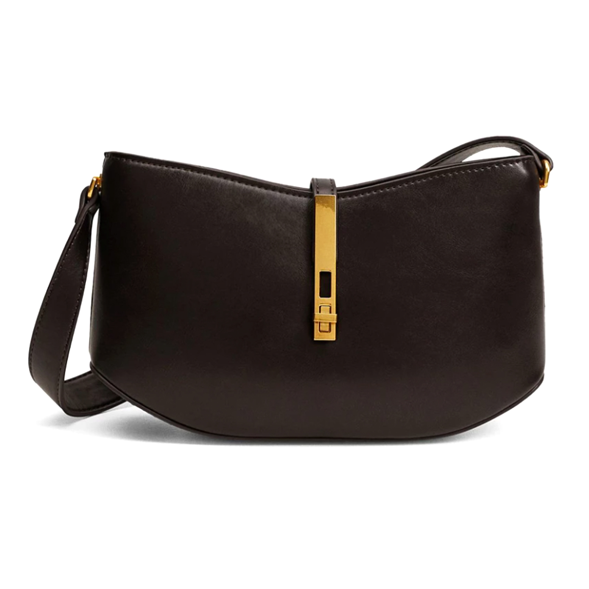 Mango, Buckle Baguette Bag, $60