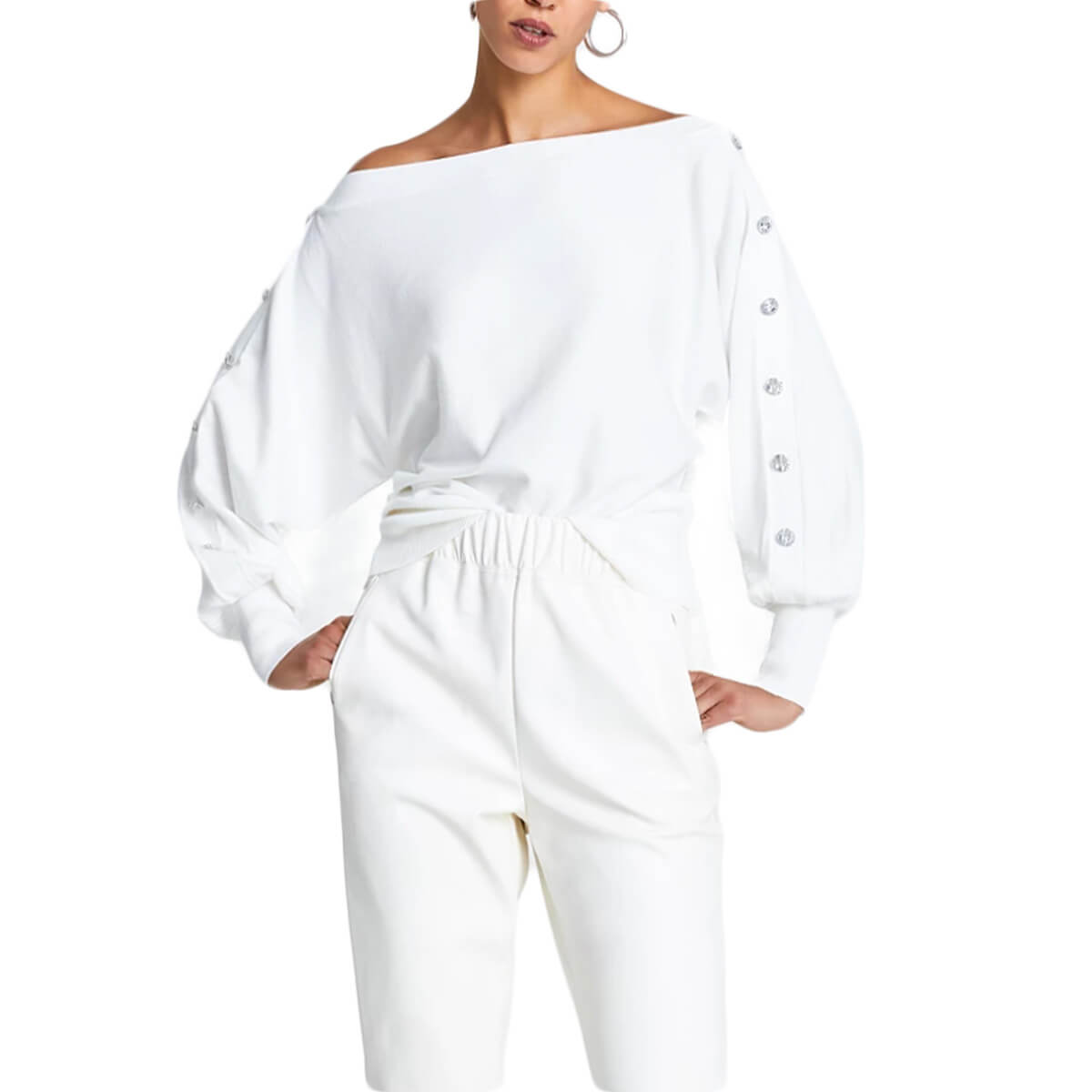 INC International Concepts, Rhinestone-Button Sweater, $80