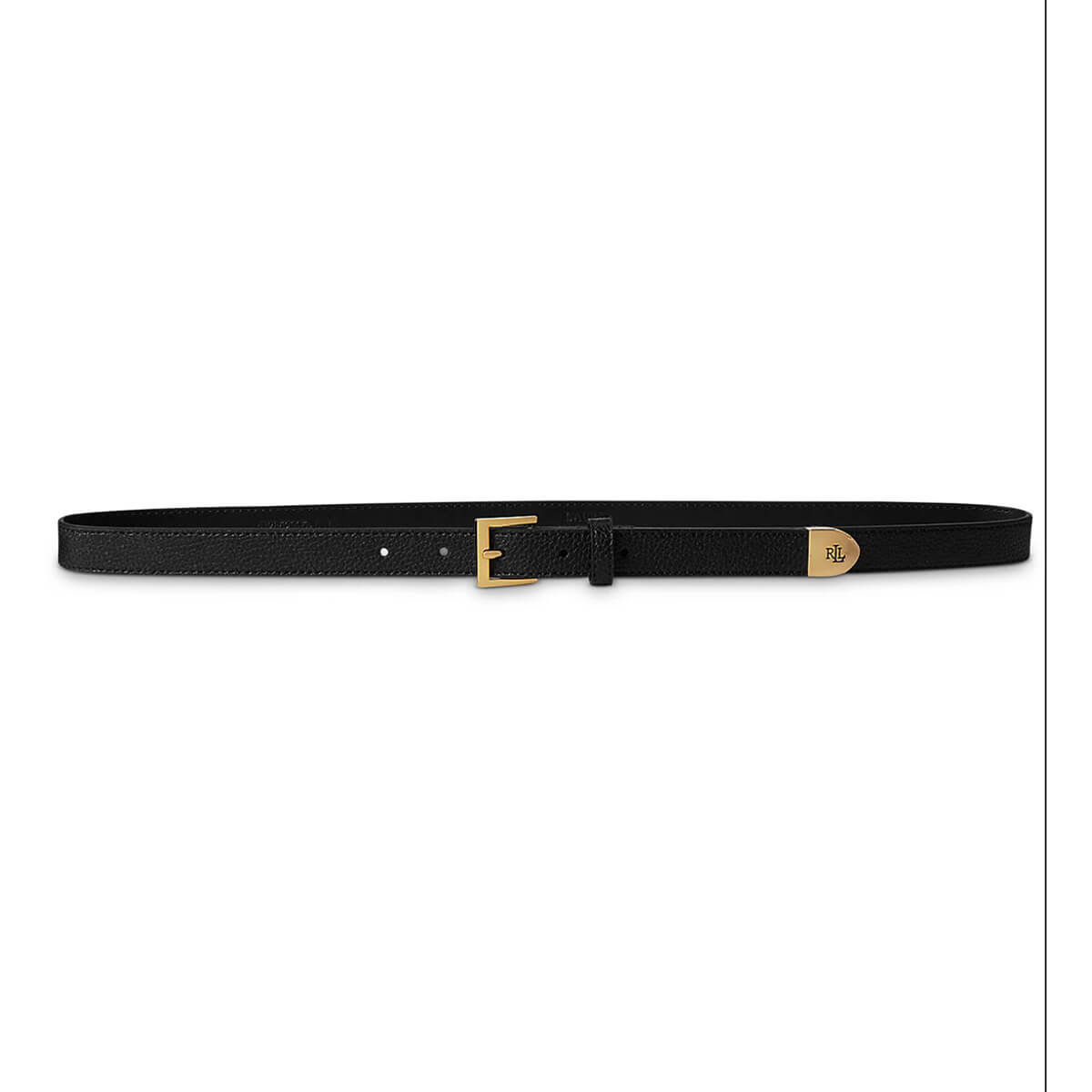 Lauren Ralph Lauren Logo-Tip Pebbled Leather Belt, $45