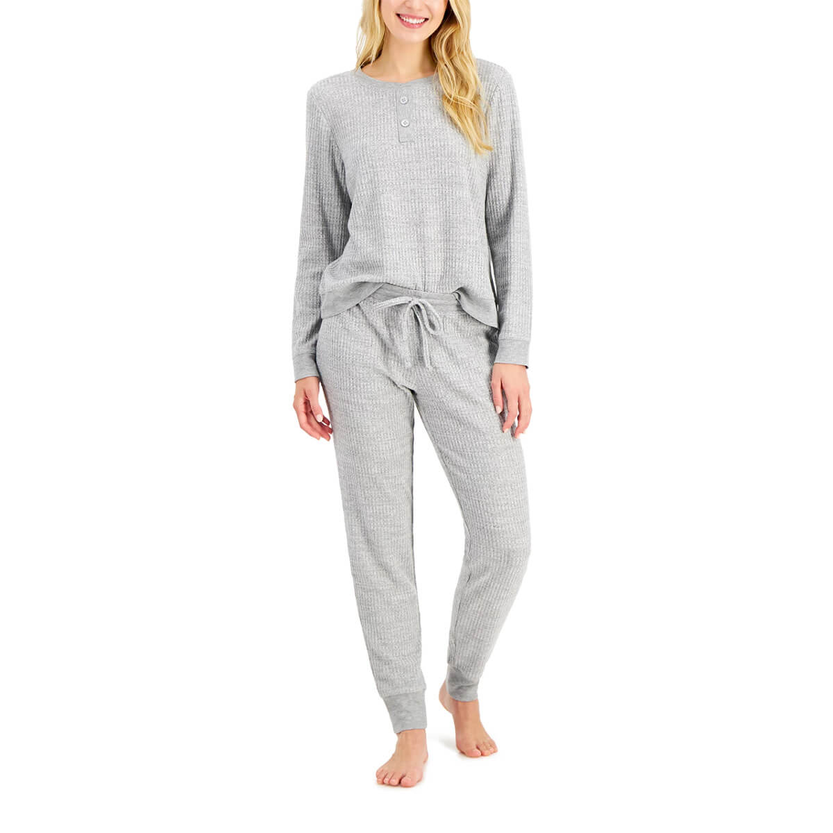 Alfani Thermal Henley Pajama Set, $70