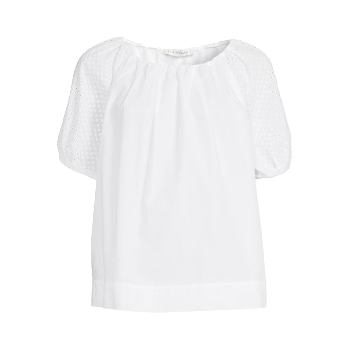 Free Assembly Pleated Blouson Top With Short Sleeves, $18