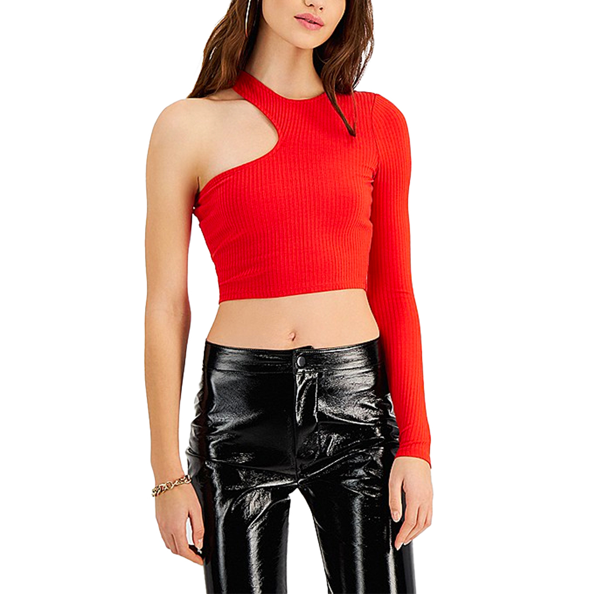 Bar III One-Shoulder Crop Top, $30